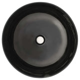 Vidaxl Washbasin Round 41.5x13,5 cm Black en céramique