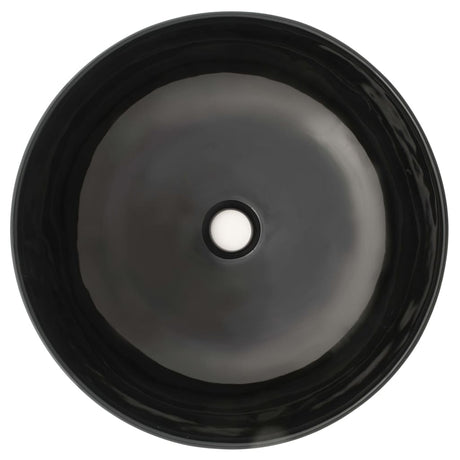 Vidaxl Washbasin Round 41.5x13,5 cm Black en céramique