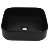 Vidaxl Washbasin Square 38x38x13,5 cm keramisk sort