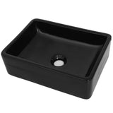 Vidaxl Washbasin Square 41x30x12 cm keramisk svart