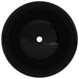 Vidaxl Washbasin Round 40x15 cm Céramique noir