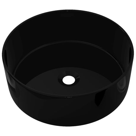 Vidaxl Washbasin Round 40x15 cm Céramique noir