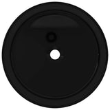 Vidaxl Washbasin Round 40x15 cm Céramique noir