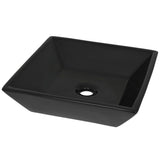 Vidaxl Washbasin Square 41.5x41.5x12 cm keramisk sort