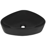 Vidaxx lavabo triangulaire 50,5x41x12 cm céramique noir
