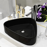 Vidaxx lavabo triangulaire 50,5x41x12 cm céramique noir