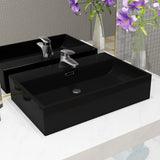 Vidaxl Washbasin med taphul 76x42.5x14,5 cm keramisk sort