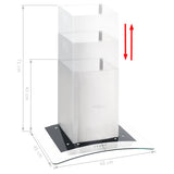 Hotte d'extracteur de paroi Vidaxl 756 m³ U LED 60 cm en acier inoxydable