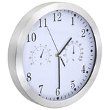Horloge murale vidaxl avec mécanisme de quartz thermomètre hygromètre 30 cm blanc