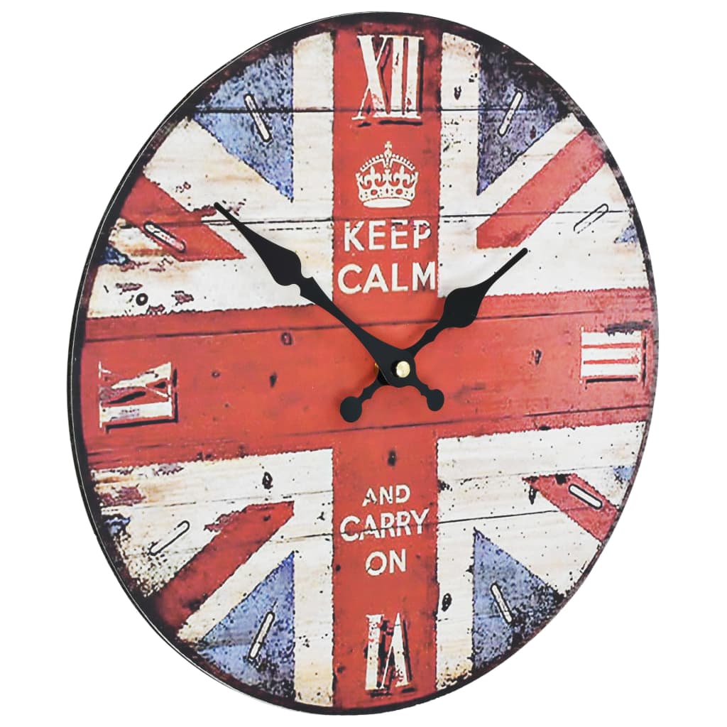 Vidaxl Wall Clock Vintage Style 30 cm UK