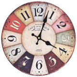 Horloge murale vidaxl style vintage 30 cm multi-colorant