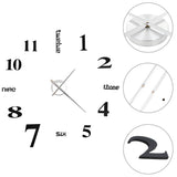 Vidaxl 3D Horloge murale 100 cm xxl noir moderne