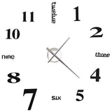 Vidaxl 3D Horloge murale 100 cm xxl noir moderne