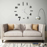 Vidaxl 3D Horloge murale 100 cm xxl noir moderne