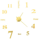 Vidaxl 3D Horloge murale 100 cm xxl coloré en or moderne