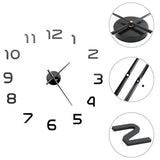 Vidaxl 3D Horloge murale 100 cm xxl noir moderne