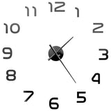 Vidaxl 3D Horloge murale 100 cm xxl noir moderne