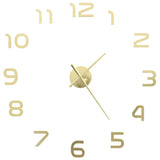 Vidaxl 3D Horloge murale 100 cm xxl coloré en or moderne