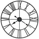 Vidaxl Mur Horloge Vintage Style avec mécanisme de quartz xxl 80 cm métal