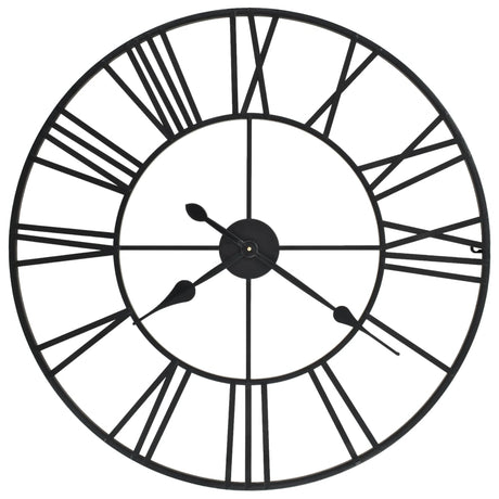 Vidaxl Mur Horloge Vintage Style avec mécanisme de quartz xxl 80 cm métal
