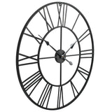 Vidaxl Mur Horloge Vintage Style avec mécanisme de quartz xxl 80 cm métal