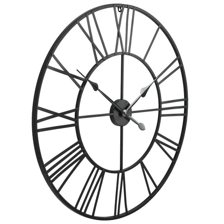 Vidaxl Mur Horloge Vintage Style avec mécanisme de quartz xxl 80 cm métal