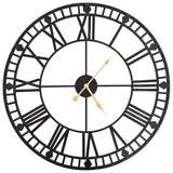 Vidaxl Horloge murale style vintage avec mécanisme de quartz xxl 60 cm métal