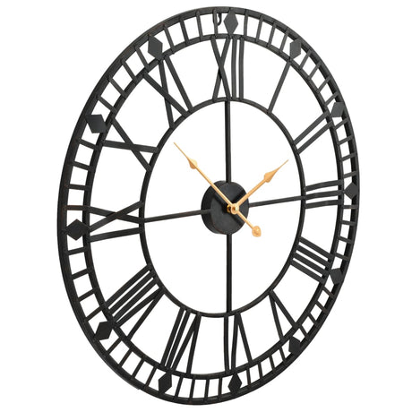 Vidaxl Horloge murale style vintage avec mécanisme de quartz xxl 60 cm métal