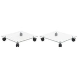 Vidaxl Rouleaux de plante carré 35x35 cm Verre durcie 2 STS