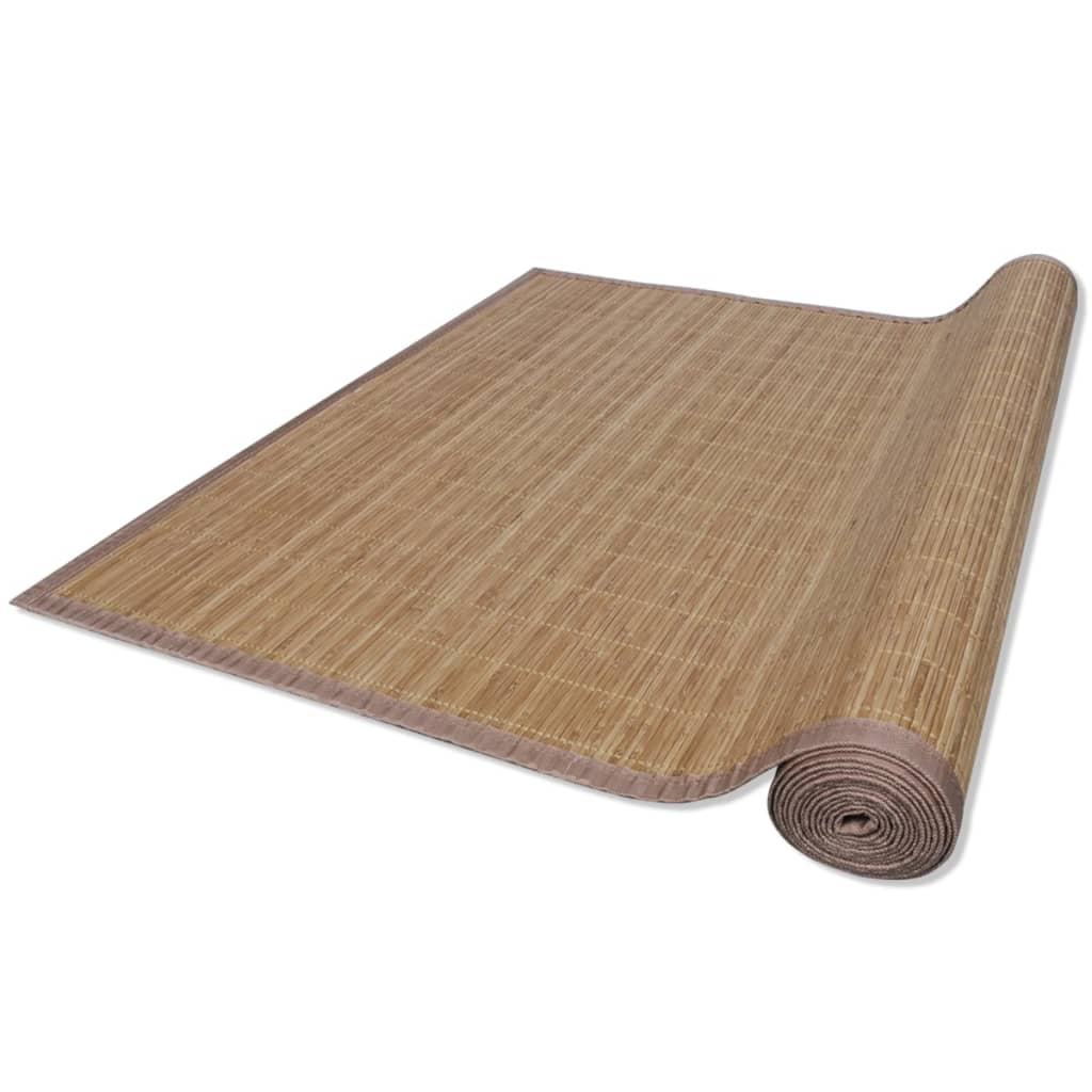 Vidaxl Carpet 100x160 cm Bamboo marrone