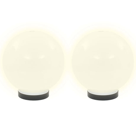 Lampes à bulbe LED vidaxl 2 pcs round 20 cm pmma