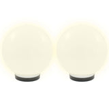 Lampes à bulbe LED vidaxl 2 pcs round 25 cm pmma