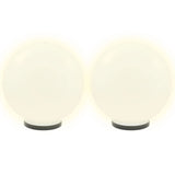 Lampes à bulbe LED vidaxl 2 pcs round 40 cm pmma