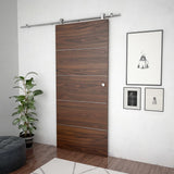 Vidaxl Sliding Door Parts Set 183 cm en acier inoxydable en argent coloré