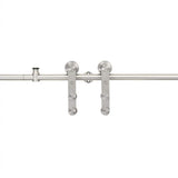 Vidaxl Sliding Door Parts Set 183 cm en acier inoxydable en argent coloré