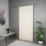 Vidaxl Sliding Door Parts Set 183 cm en acier inoxydable en argent coloré