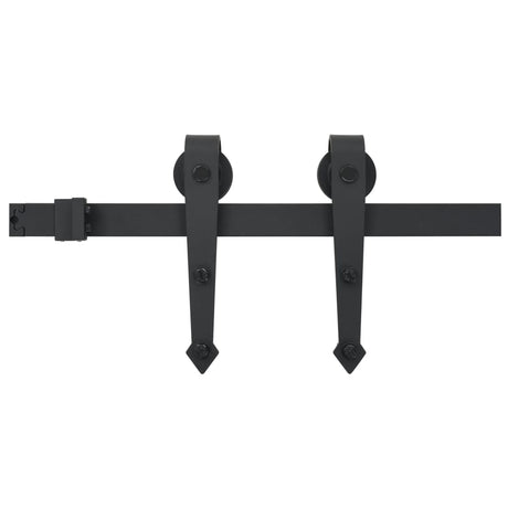 Boîte Vidaxl avec pièces pour porte coulissante 183 cm en acier noir