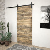 Boîte Vidaxl avec pièces pour porte coulissante 183 cm en acier noir