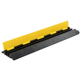Seuils de protecteur de câble Vidaxl 2 tunnels 101,5 cm Caoutchouc 4 pcs
