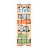 Rack de manteau mural vidaxl avec 6 crochets Live Life 120x40 cm