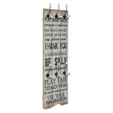 Rack de manteau mural vidaxl avec 6 crochets merci 120x40 cm