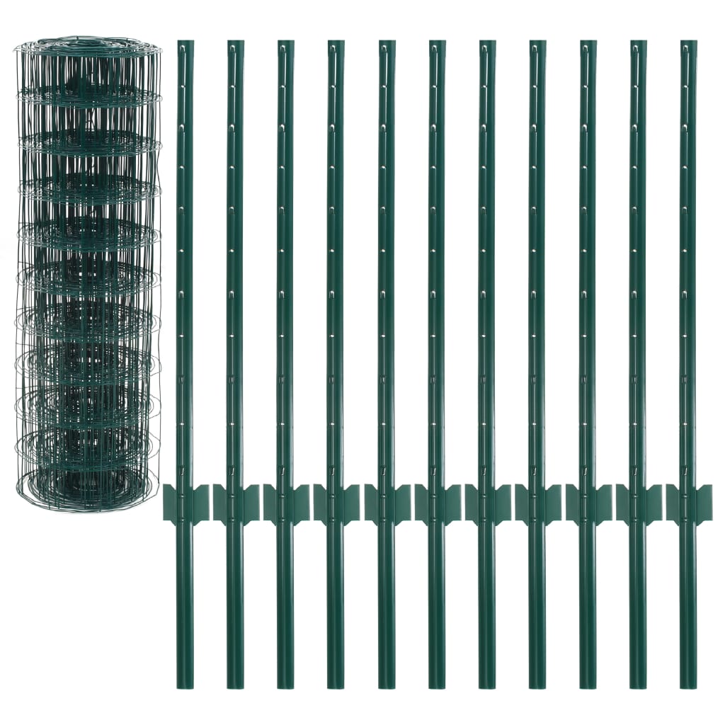 Vidaxl Euro Hek 20x0,8 m en acier vert