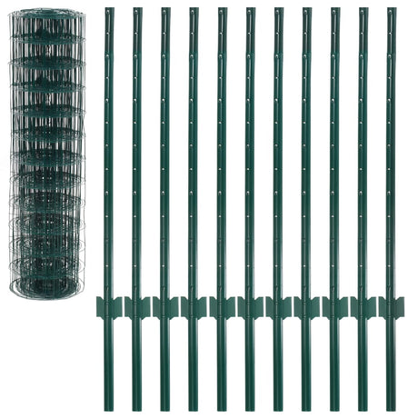 Vidaxl Euro Hek 20x1 m en acier vert