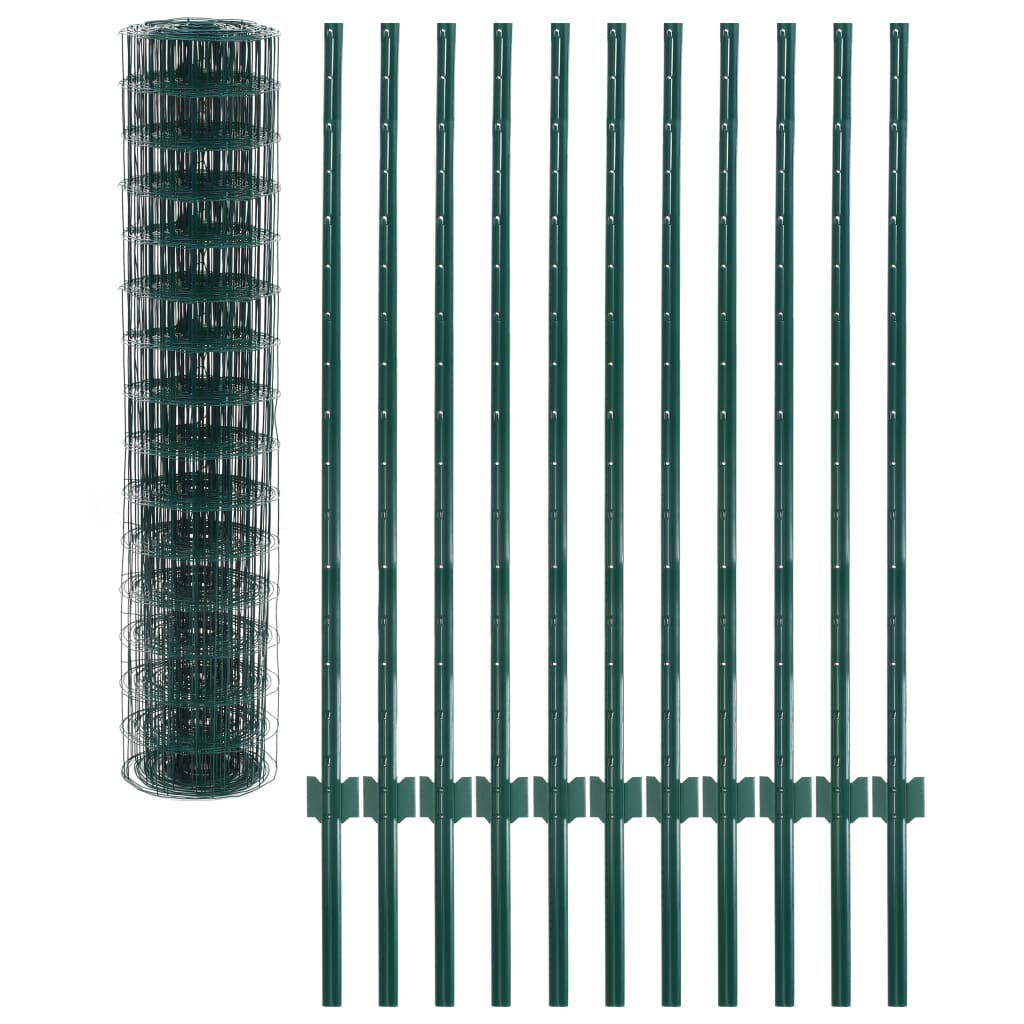 Vidaxl Euro Hek 20x1,2 m en acier vert