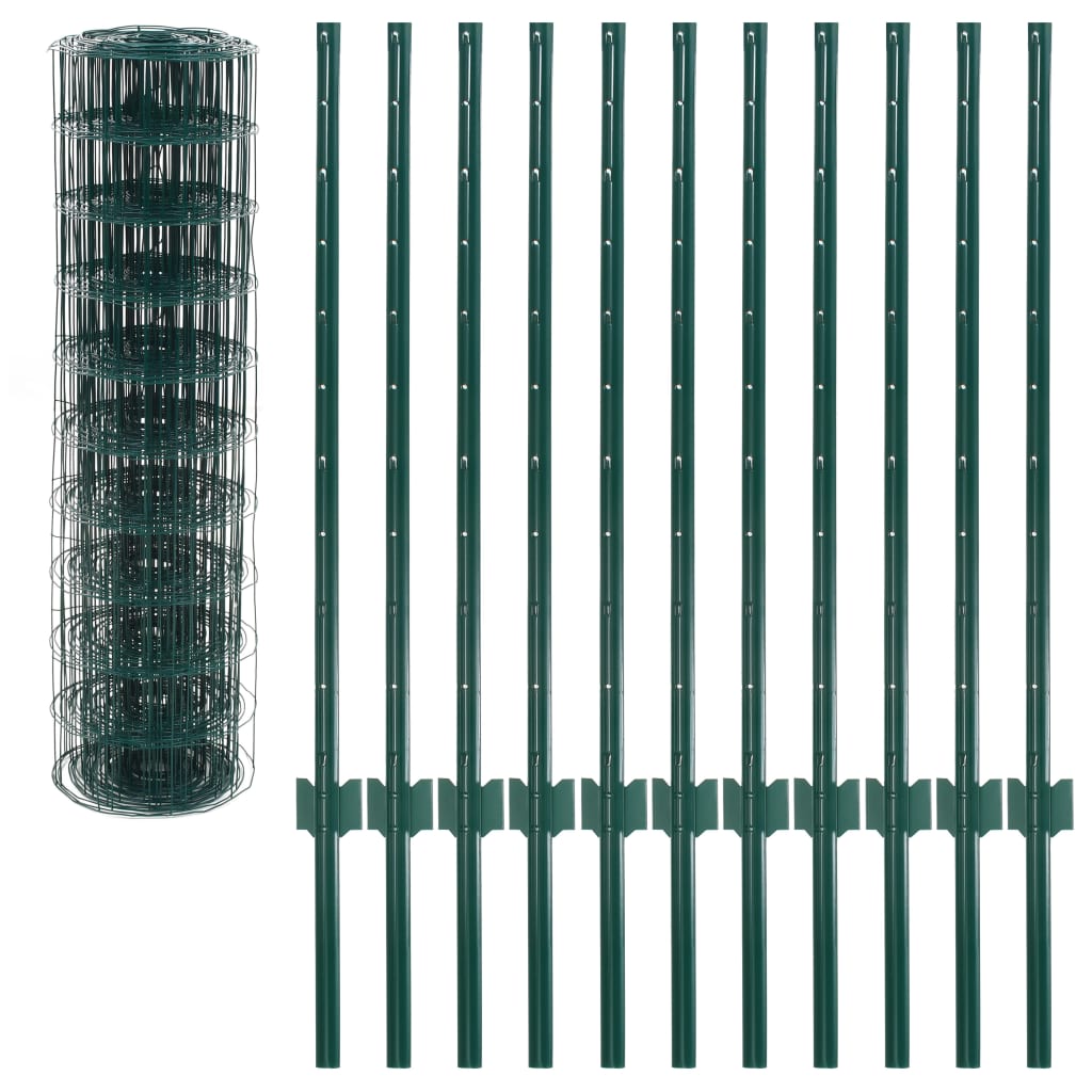 Vidaxl Euro Hek 20x1 m en acier vert