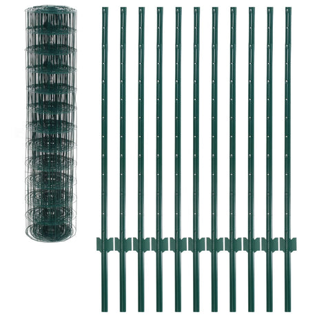 Vidaxl Euro Hek 20x1,2 m en acier vert
