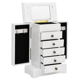 Boîte de bijoux Vidaxl avec miroir 25x13.5x34 cm mdf