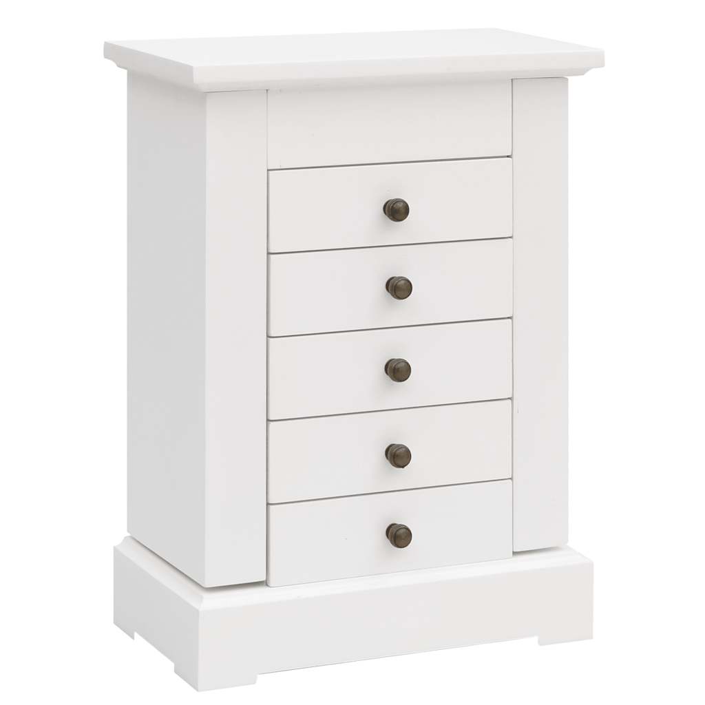 Boîte de bijoux Vidaxl avec miroir 25x13.5x34 cm mdf