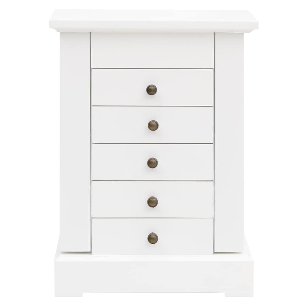 Boîte de bijoux Vidaxl avec miroir 25x13.5x34 cm mdf