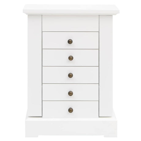 Boîte de bijoux Vidaxl avec miroir 25x13.5x34 cm mdf
